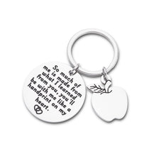 Load image into Gallery viewer, Teacher Appreciation Keychain Graduation Birthday Gifts for Teacher Mom Dad Mentor So Much of Me is Made from What I Have Learned from You Teacher’s Day Christmas Retirement Present