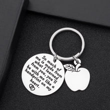 Load image into Gallery viewer, Teacher Appreciation Keychain Graduation Birthday Gifts for Teacher Mom Dad Mentor So Much of Me is Made from What I Have Learned from You Teacher’s Day Christmas Retirement Present