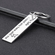 Load image into Gallery viewer, Pilot Gift Fly Safe Keychain Flight Attendant Gift I Need You Here with Me for Flight Staff Airline Worker Husband Boyfriend Dad Birthday Anniversary Christmas Traveler Gift for Men Him