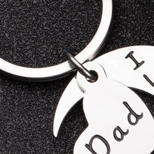 Load image into Gallery viewer, Fathers Day Gifs Keychain for Dad Birthday Gif for Daddy Step Dad to Be from Son Daughter Kids I Love You to The Moon And Back Key Ring XMAS Wedding Ann Gif Father of The Bride Men