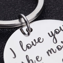 Load image into Gallery viewer, Husband Wife Keychain Gifts for Birthday Anniversary Wedding Present for Boyfriend Girlfriend Romantic Gift Idea Key Ring for Him Her I Love You Most i Win