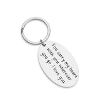 Load image into Gallery viewer, Couple Keychain Valentines Day Gift for Boyfriend Girlfriend Birthday Wedding Anniversary for Husband Wife Long Distance Relationship Christmas Stocking Stuffer for Couples Lovers Him Her