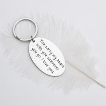 Load image into Gallery viewer, Couple Keychain Valentines Day Gift for Boyfriend Girlfriend Birthday Wedding Anniversary for Husband Wife Long Distance Relationship Christmas Stocking Stuffer for Couples Lovers Him Her