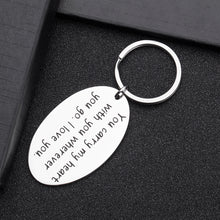 Load image into Gallery viewer, Couple Keychain Valentines Day Gift for Boyfriend Girlfriend Birthday Wedding Anniversary for Husband Wife Long Distance Relationship Christmas Stocking Stuffer for Couples Lovers Him Her