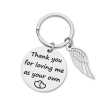 Load image into Gallery viewer, Gifts Keychain for Mom Dad Step Father Mother Birthday Fathers Mothers Day Wedding Gift for Daddy Papa Mama from Daughter Son Stepchild