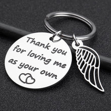 Load image into Gallery viewer, Gifts Keychain for Mom Dad Step Father Mother Birthday Fathers Mothers Day Wedding Gift for Daddy Papa Mama from Daughter Son Stepchild