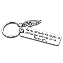 Load image into Gallery viewer, Bible Verse Christian Keychain Gifts for Men Women Friends Inspirational Religious Easter Prayer Baptism Key Chain for Godson Goddaughter Birthday Christmas Thanksgiving Present for Him Her
