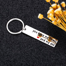 Load image into Gallery viewer, Funny Valentine Keychain for Boyfriend Girlfriend Birthday Anniversary Gifts for Husband Wife Men Women You Have My Heart Wedding Key Chain for Fiance Groom Hilarious Couple Present Jewelry