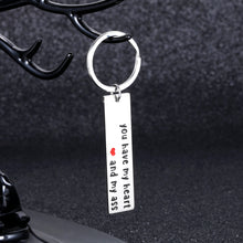 Load image into Gallery viewer, Funny Valentine Keychain for Boyfriend Girlfriend Birthday Anniversary Gifts for Husband Wife Men Women You Have My Heart Wedding Key Chain for Fiance Groom Hilarious Couple Present Jewelry