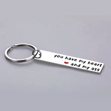 Load image into Gallery viewer, Funny Valentine Keychain for Boyfriend Girlfriend Birthday Anniversary Gifts for Husband Wife Men Women You Have My Heart Wedding Key Chain for Fiance Groom Hilarious Couple Present Jewelry