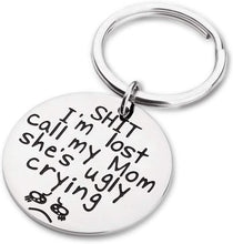 Load image into Gallery viewer, Funny Pet Tags, Personalized Puppy Pet ID Tags for Dog Cats Owner or Dog Lover , Sht I'm Lost My Mom is Ugly Crying, Stainless Steel, Dog Collar Tag