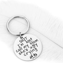 Load image into Gallery viewer, Funny Pet Tags, Personalized Puppy Pet ID Tags for Dog Cats Owner or Dog Lover , Sht I'm Lost My Mom is Ugly Crying, Stainless Steel, Dog Collar Tag