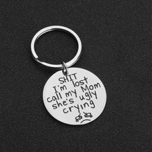 Load image into Gallery viewer, Funny Pet Tags, Personalized Puppy Pet ID Tags for Dog Cats Owner or Dog Lover , Sht I'm Lost My Mom is Ugly Crying, Stainless Steel, Dog Collar Tag