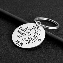 Load image into Gallery viewer, Funny Pet Tags, Personalized Puppy Pet ID Tags for Dog Cats Owner or Dog Lover , Sht I'm Lost My Mom is Ugly Crying, Stainless Steel, Dog Collar Tag