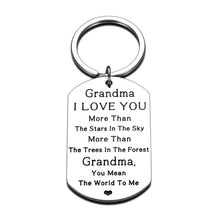 Load image into Gallery viewer, Grandma Mothers Day Gifts Keychain for Grandmother Mimi from Granddaughter Grandson Birthday Christmas Appreciation Thansgiving Gift for Nana Granny from Grandchild Kids Keepsake Keyring