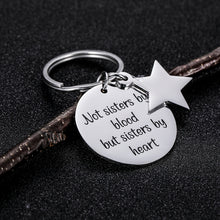 Load image into Gallery viewer, Friendship Gifts Keychain for Best Friends Sisters Birthday Graduation for Women Teen Girls Not Sister by Blood But Sister by Heart Long Distance Wedding Christmas for BFF Besties Bosom Friend