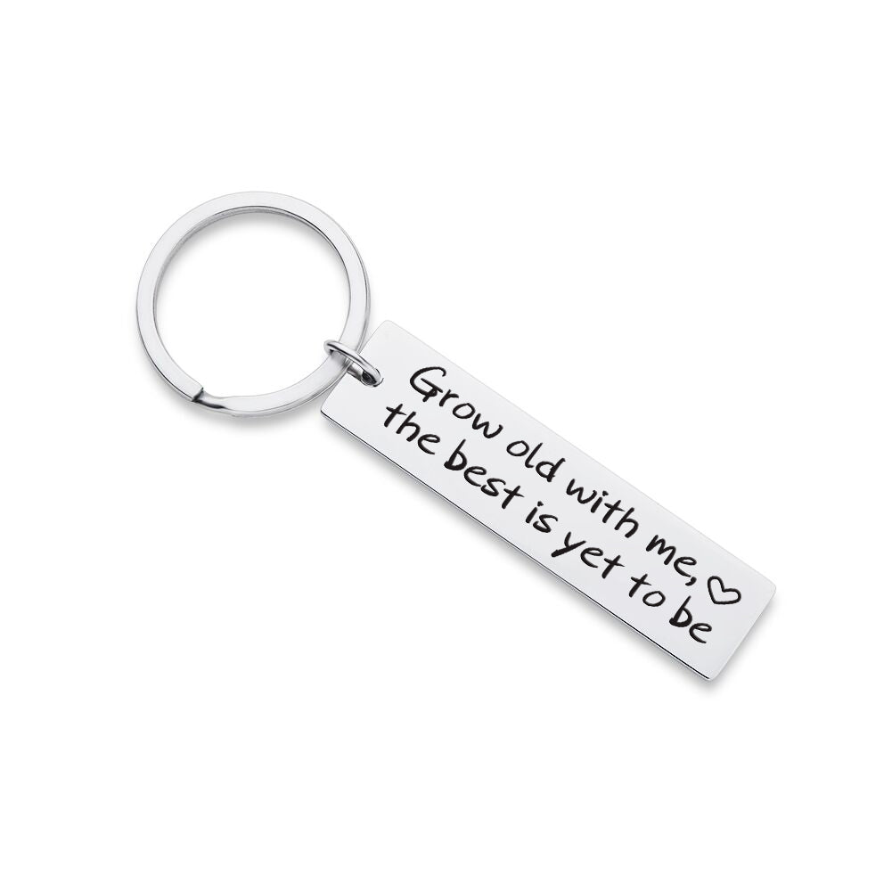 Anniversary Couple Gift Keychain for Husband Wife Valentines Day Birthday Christmas Gift for Girlfriend Boyfriend Fiance Fiancee Wedding Present for Bride Groom Newlywed Stocking Stuffer for Him Her