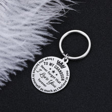 Load image into Gallery viewer, Grandson Gift Keychain from Grandma Grandpa Inspirational Birthday Christmas Graduation Gifts Never Forget That I Love You Forever for Boys Kids Teenage Stocking Stuffer Jewelry Charm Present
