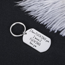 Load image into Gallery viewer, Funny Couple Keychain for Girlfriend Boyfriend Wife Husband Gifts I Love You Valentine’s Day Birthday Anniversary Christmas Wedding Gift for Him Her Key Ring Tag Charm Pendant Jewelry
