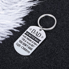 Load image into Gallery viewer, Father’s Day Gift Keychain for Dad from Daughter Son Birthday Thanksgiving Day Christmas Funny Gift Dad at Least You Don’t Have Ugly Children Inspirational Present for Father Daddy Papa
