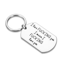 Load image into Gallery viewer, Funny Couple Keychain for Girlfriend Boyfriend Wife Husband Gifts I Love You Valentine’s Day Birthday Anniversary Christmas Wedding Gift for Him Her Key Ring Tag Charm Pendant Jewelry
