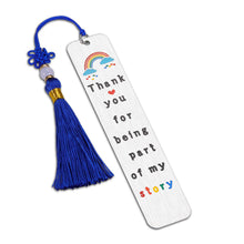 Load image into Gallery viewer, Thank You Gift Bookmark for Women Men Teacher Coworker Employee Appreciation Gift for Book Lover Colleague Birthday Graduation Christmas Metal Bookmark for Boys Girls Friends
