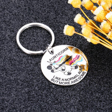 Load image into Gallery viewer, Funny Aunt Gifts Keychain from Niece Nephew Unicorn Aunt Birthday Mothers Day Christmas Gifts for Auntie Aunticorn More Awesome Keychain Appreciation Gift for Her Women Aunt Keepsake Jewelry
