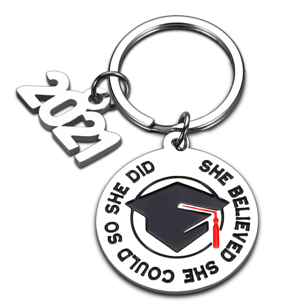 2021 Graduation Gifts Keychain for Her Women Class of 2021 Gift for Seniors Master Nurse Friend Sister Girls Daughter from Dad Mom Inspirational College Medical High School Graduation 2021 Keepsake