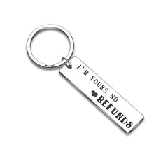 Load image into Gallery viewer, Funny Valentiens Day Keychain Gift for Boyfriend Girlfriend Couple Birthday Wedding Anniversary Gift for Husband Wife Fiancé Fiancée Women Men I’m Yours Christmas Jewelry Present for Him Her
