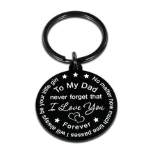 Load image into Gallery viewer, Fathers Day Keychain from Daughter for Dad Gifts Valentine Birthday Gift for Daddy Father Stepdad to Be Christmas Wedding Anniversary Keyring Present for Papa Husband Men Him Stocking Stuffer Keepsake

