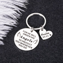 Load image into Gallery viewer, Bible Verse Keychain Christmas Christian Gifts for Women Men Inspirational Religious Faith Easter Prayer Baptism Key Chain for Godson Goddaughter Birthday Thanksgiving Present for Him Her
