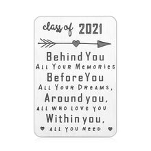 Load image into Gallery viewer, Graduation Gifts Wallet Card Insert for Him Her 2021 Seniors, Inspirational Master Nurses Students Graduates Daughter Son Gift 2021 Medical High College School Graduation Wallet Card for Women Men
