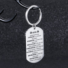 Load image into Gallery viewer, Police Gifts Christian Keychain for Police Officer Policeman Birthday Graduation Valentine’s Day Gift for Cop Police Academy from Girlfriend Boyfriend Wife God Give Me Strength to Protect the Innocent
