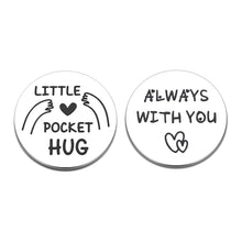 Load image into Gallery viewer, Double-Sided Pocket Heart Gifts for Him Her Boyfriend Gift Idea from Girlfriend I Love You Gifts for Husband Wife Couple Gift for Women Men Long Distance Relationship Keepsake Miss You Gifts
