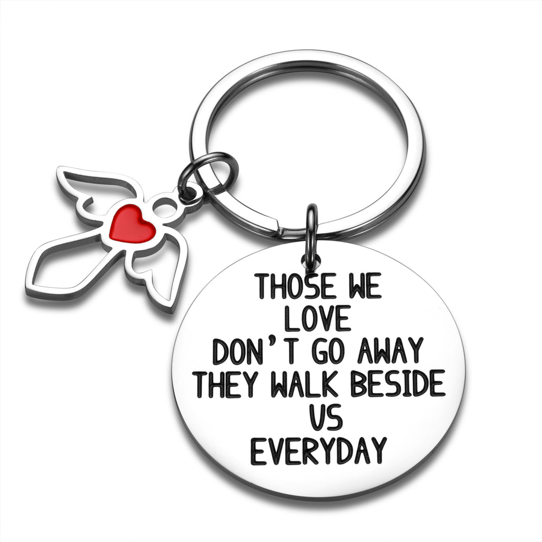 Mom Memorial Sympathy Gifts Keychain for Loss of Dad Son Daughter Bereavemrnt Gift for Husband Wife Friend in Memory of Loss Grandpa Grandma Remembrance Baby Loss Keyring Jewelry Keepsake