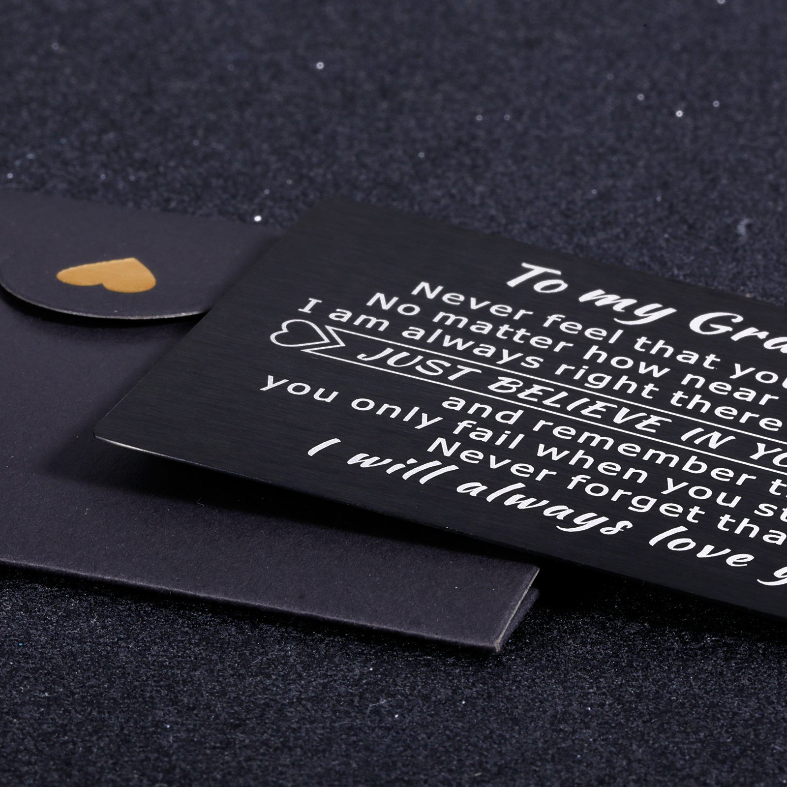 Geschenkkarte Für Enkel – „To My Grandson“ Von Grandma, Lasergraviert, Kreditkartengröße