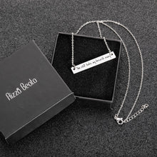 Load image into Gallery viewer, Girlfriend Wife Gift Necklace for Birthday Valentine Anniversary Christmas Wedding Gift Rectangle Pendant Charm Engraved You Still Take My Breath Away Jewelry for Girl Women Her
