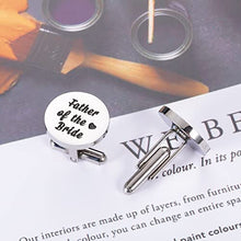 Load image into Gallery viewer, Father of The Bride Cufflink Fathers Day Gift for Dad from Daughter Engraved I Will Always Be Your Little Girl Gift for Dad Father Wedding Birthday Christmas Gift for Dad Daddy Stepdad Stepfather
