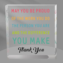 Load image into Gallery viewer, Coworker Thank You Gift for Women Men Acrylic Office Desk Decor Gift for Colleagues from Boss Leader Birthday Christmas Leaving Going Away Employee Appreciation Gift for Coworker Paperweight Keepsake
