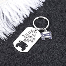 Load image into Gallery viewer, Aizza Jeep Gifts Keychain for Jeep Lover Women Men Keys to My Awesome Jeep Jeepsy Soul for Jeep Owner Jeep Hand Wrangler New Car Gift for Him Her

