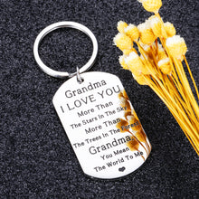Load image into Gallery viewer, Grandma Mothers Day Gifts Keychain for Grandmother Mimi from Granddaughter Grandson Birthday Christmas Appreciation Thansgiving Gift for Nana Granny from Grandchild Kids Keepsake Keyring
