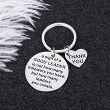 Load image into Gallery viewer, Leader Gifts Appreciation Keychain for Boss Colleague Coworker Friend Goodbye Farewell Going Away Gift for Mentor Supervisor Boss Day Birthday Retirement Key Chain for Women Men
