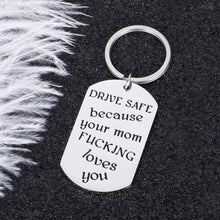 Load image into Gallery viewer, Drive Safe Gifts Keychain for Daughter Son from Mom New Driver Gift Because Your Mom Love You Birthday 16 Year Old Graduation Going Away Christmas Gift from Mother in Law to Girls Boys
