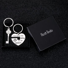 Load image into Gallery viewer, 2Pcs Valentine Couple Gifts for Boyfriend Girlfriend Anniversary Birthday Valentines Day Keychain for Him Her Husband Wife Matching Heart Wedding Gift for Newlywed Fiance Fiancee Love You Gift
