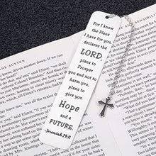 Load image into Gallery viewer, Christian Bookmark Gifts for Men Women Book Lovers Inspirational Religious Birthday Back to School Christmas Graduation Gift for Daughter Son Friends Bible Verse Baptism Faith Bookmark for Him Her
