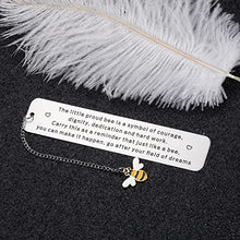 Load image into Gallery viewer, Inspirational Bookmark Gifts for Book Lover Birthday Christmas Gift for Leaving Coworker Teacher Nurse Graduation Gift for Son Daughter Friends Sisters Encouragement Bookmark for Women Men Bee Lover
