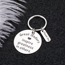 Load image into Gallery viewer, Leader Appreciation Gift Keychain for Men Women Boss Lady Boss Day Birthday Gifts for Supervisor Team Leader Manager Mentor Thank You Retirement Leaving Farewell Gifts for Coworker Colleague Friend
