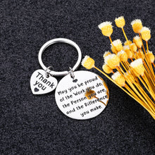Load image into Gallery viewer, Appreciation Gifts for Coworkers Keychain Boss Lady Friends Leader Employee Farewell Boss Day Gift Birthday Inspirational Key Chain for Nurse Teacher Social Worker Volunteer Women Men Keyring

