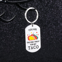 Load image into Gallery viewer, Funny Valentine Husband Gift from Wife Naughty Birthday Anniversary Keychain for Boyfriend Girlfriend Engagement Wedding Christmas Gift for Him Her Fiance Bride Hubby Taco Couple Soulmate Gift
