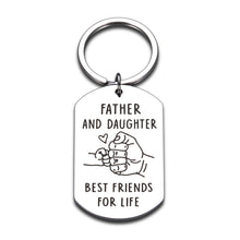 Load image into Gallery viewer, Father’s Day Gifts Dad Keychain from Daughter Birthday Christmas Gift for Father Daddy New Dad to Be from Little Baby Girl Kids Thanksgiving Valentine Gift to Papa Father Stepdad from Stepdaughter
